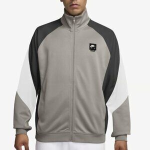 New! Nike Air Poly-Knit Full-Zip Football Men Track Jacket Grey Large |MSRP: $85